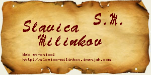 Slavica Milinkov vizit kartica